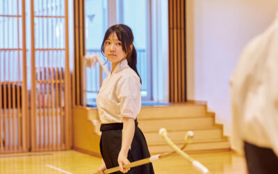 なぎなた部の部活の様子