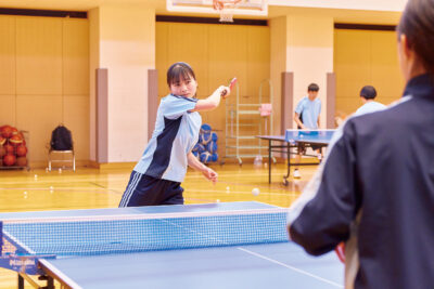 卓球部の部活の様子
