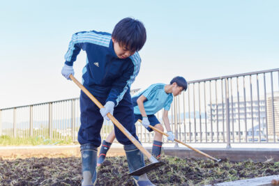 園芸部の部活の様子