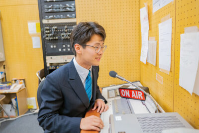 放送部の部活の様子